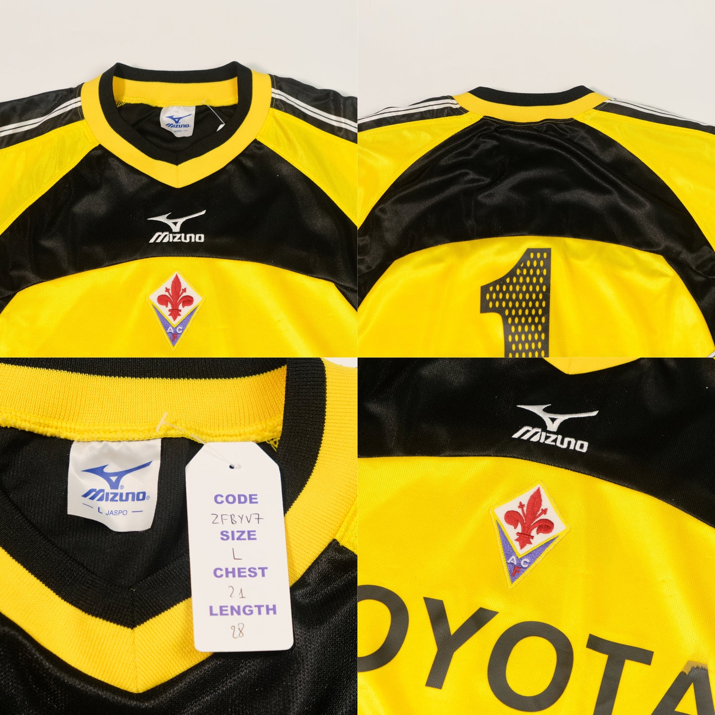 2001/02 Fiorentina Goalkeeper Shirt Mizuno (L)