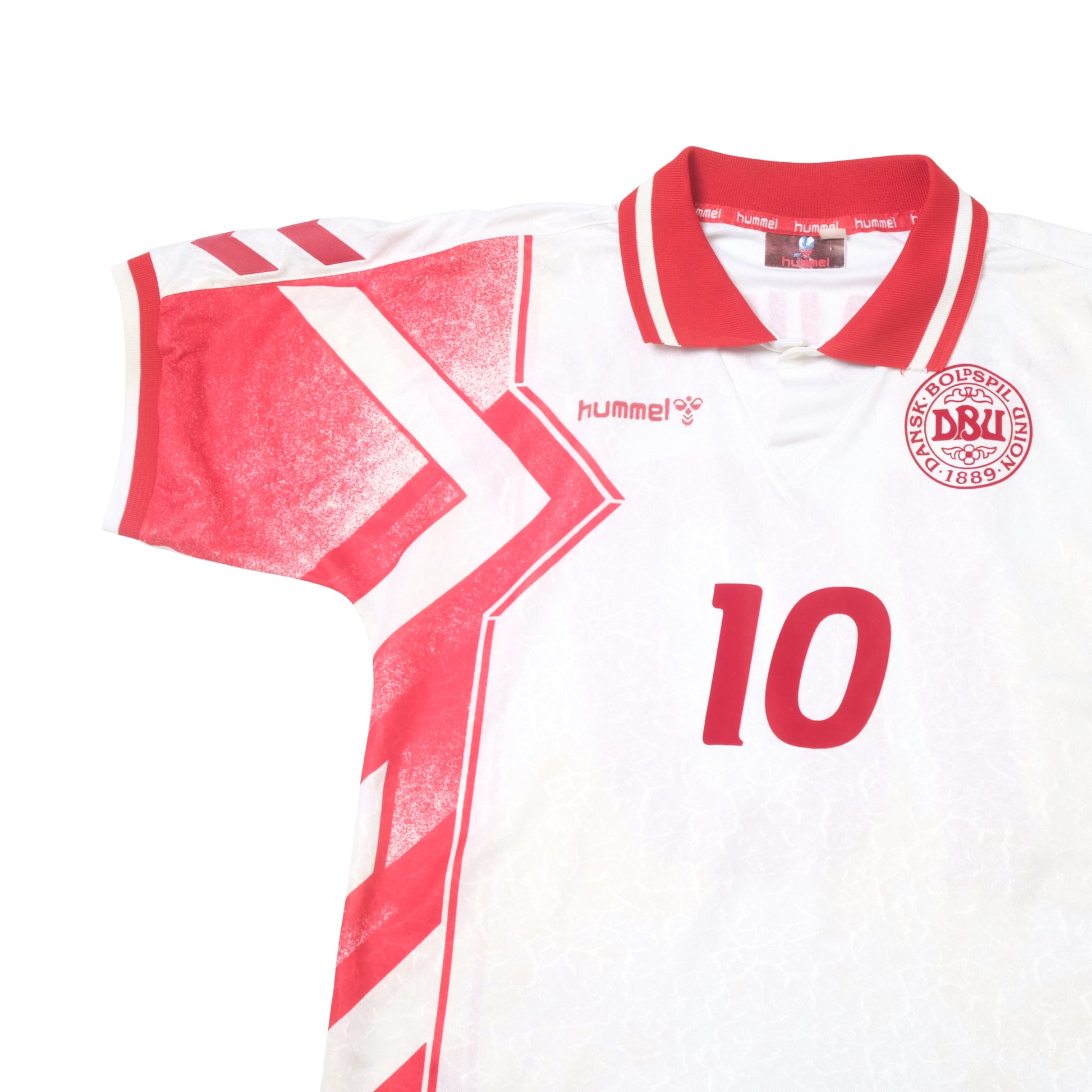 1995 Denmark Away Shirt Hummel Laudrup (M/L)