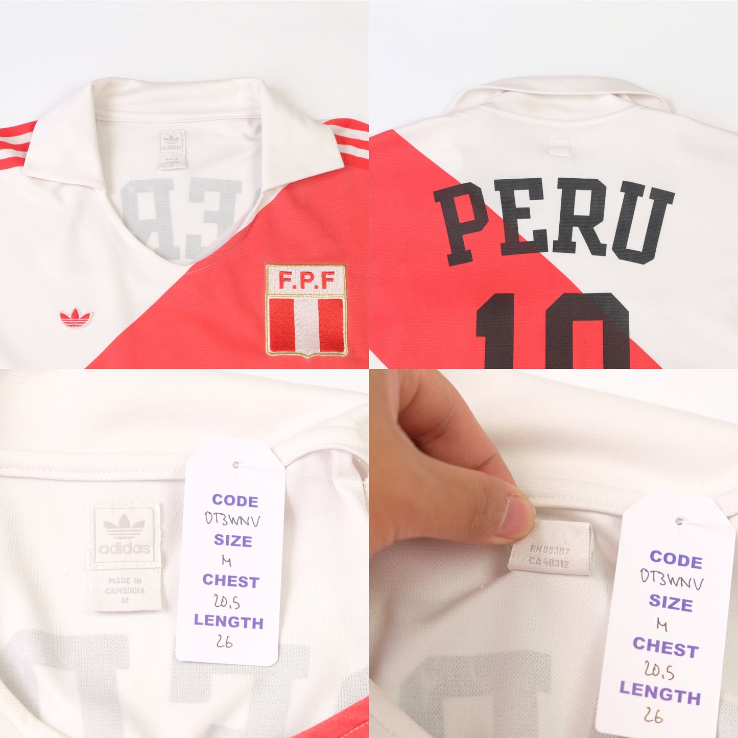 1978 Peru Home Shirt Adidas Re-Issue (M)