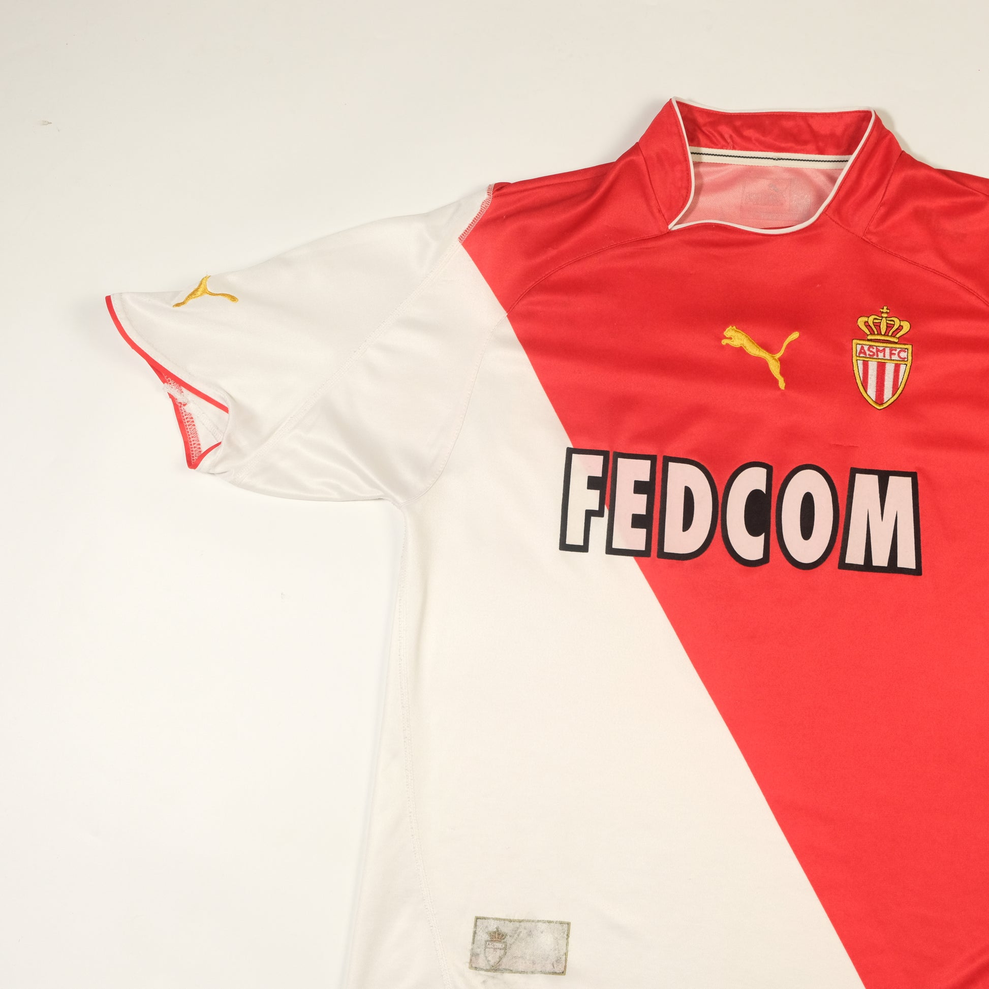 2003/04 AS Monaco Home Shirt Puma Evra (S/M)