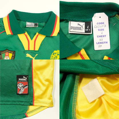 Vintage Cameroon 1998/1999 Puma Original Home Football Shirt Large