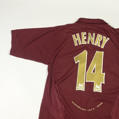 2005/06 Arsenal Away Shirt Highbury Nike Henry 