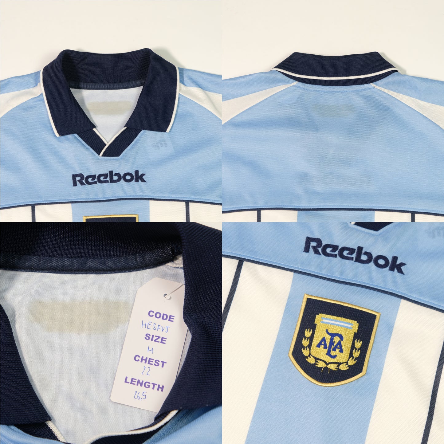 2000/01 Argentina Home Shirt Reebok