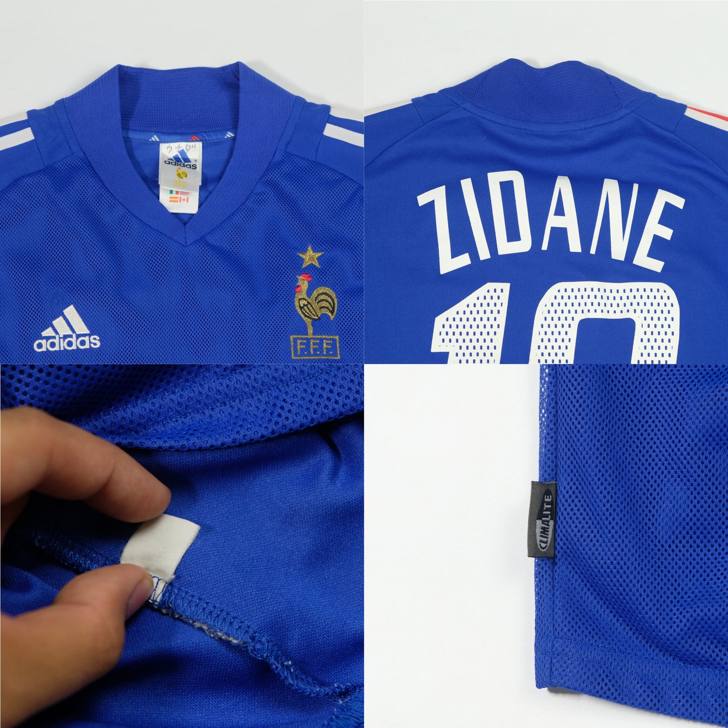 2002/04 France Home Shirt Zidane Adidas (L) 