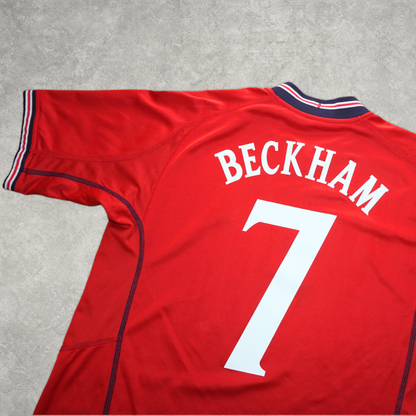2002/04 Inglaterra Camiseta Visitante Umbro Beckham (S)