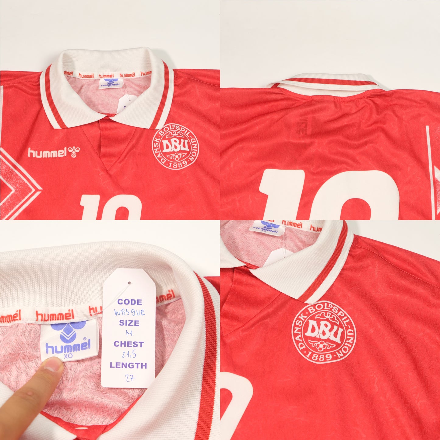 1994/96 Denmark Home Shirt Hummel (M)