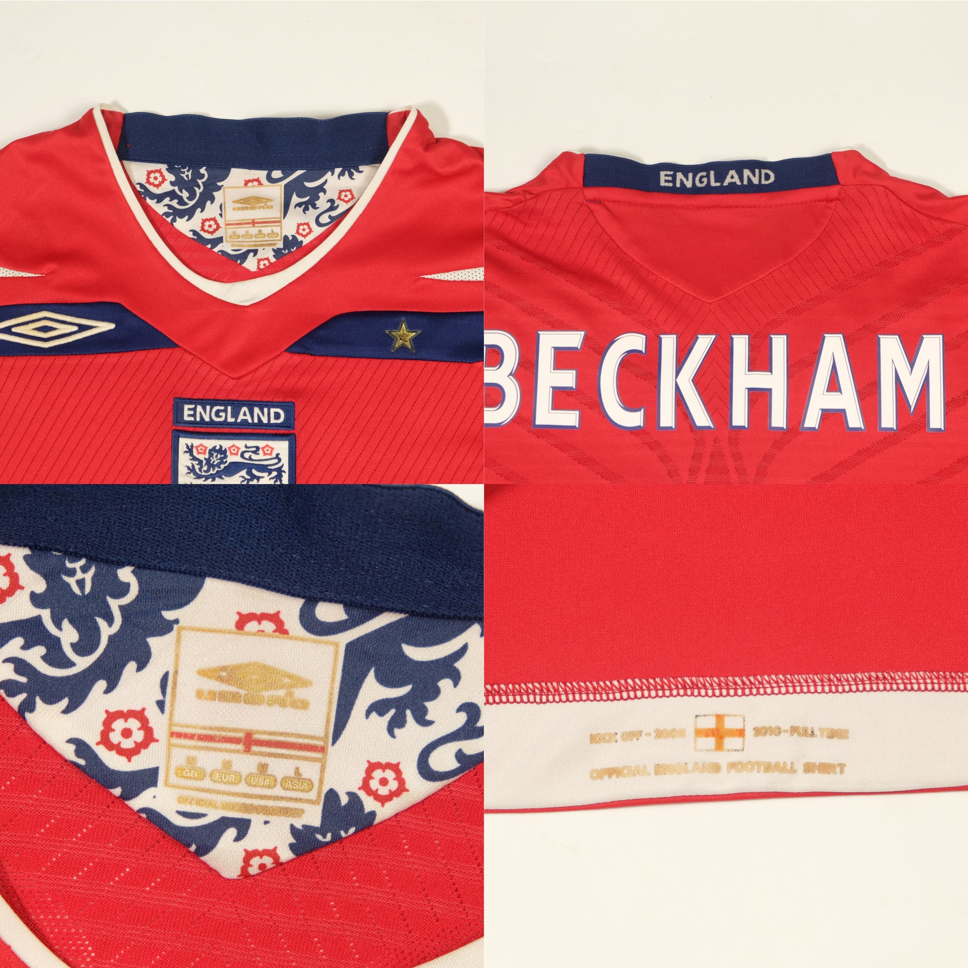 2008/10 England Away Shirt Umbro Beckham 