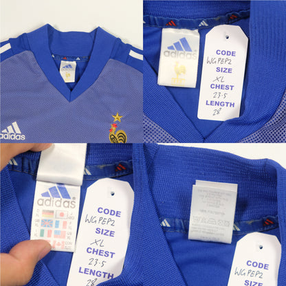 2002/2004 France Home Shirt Zidane Adidas
