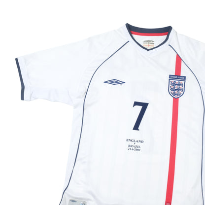 2002/04 England Home Shirt Umbro Beckham (M/L)