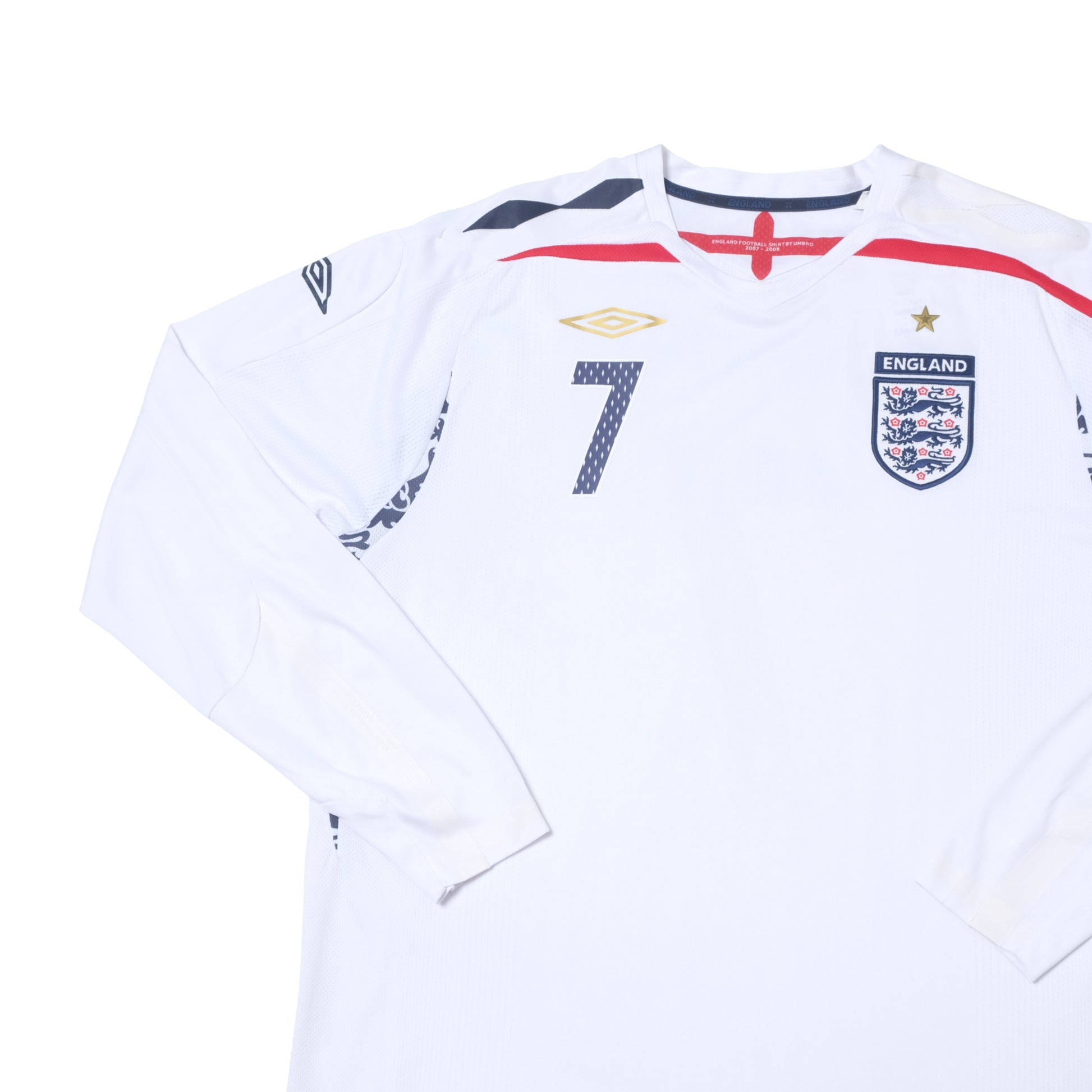 2007/09 England Home Shirt Umbro Beckham (XL/XXL)