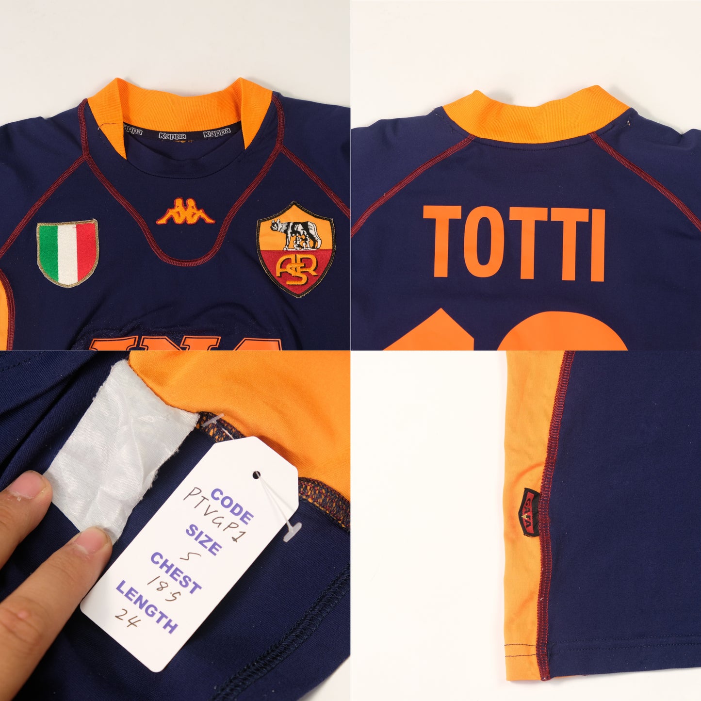 2001/02 Roma Third Shirt Totti Kappa (S)