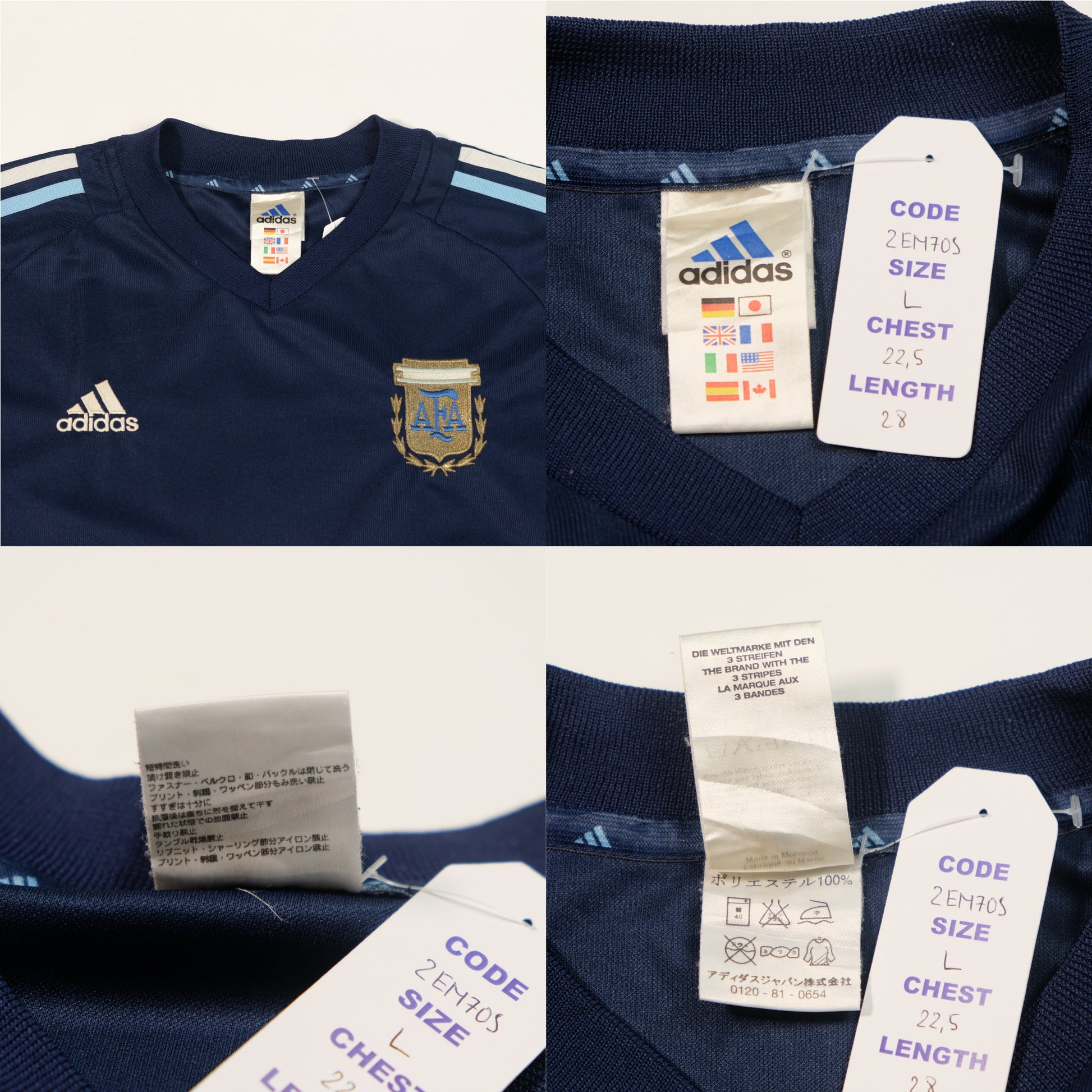 2002/04 Argentina Away Shirt Adidas Batistuta (L)