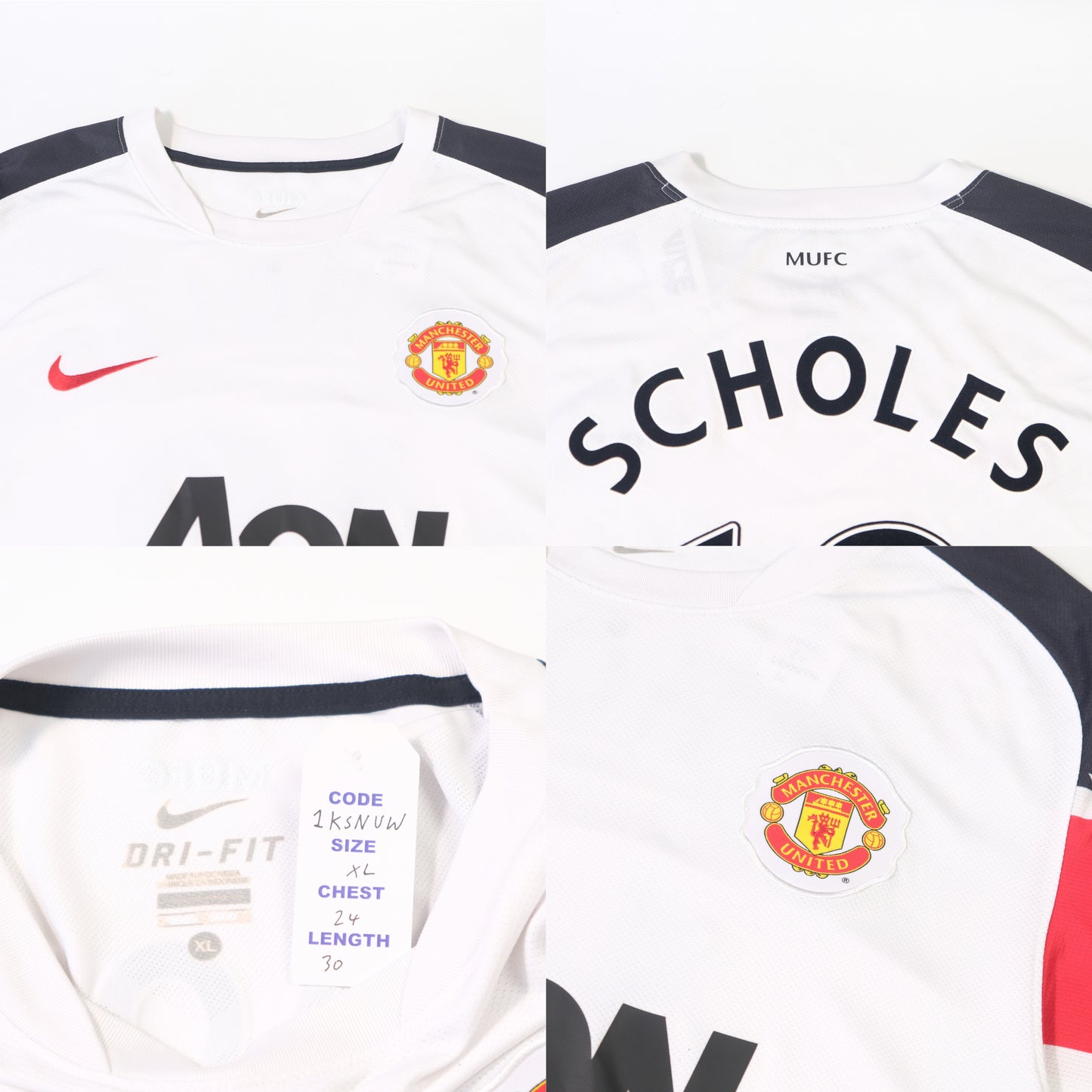 2010/11 Manchester United Away Shirt Scholes Nike (XL) 