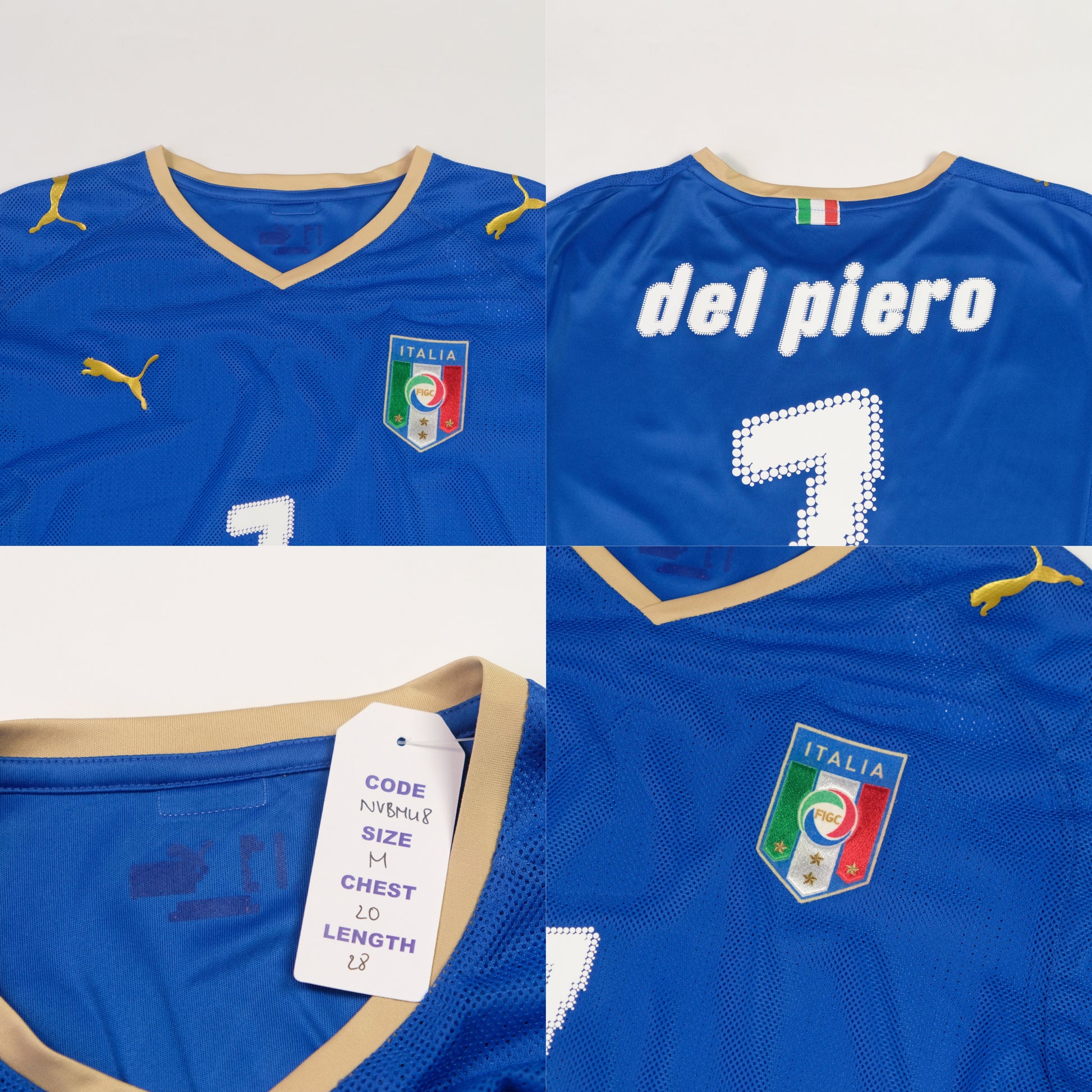 2008/09 Italy Home Shirt Puma Del Piero (M)