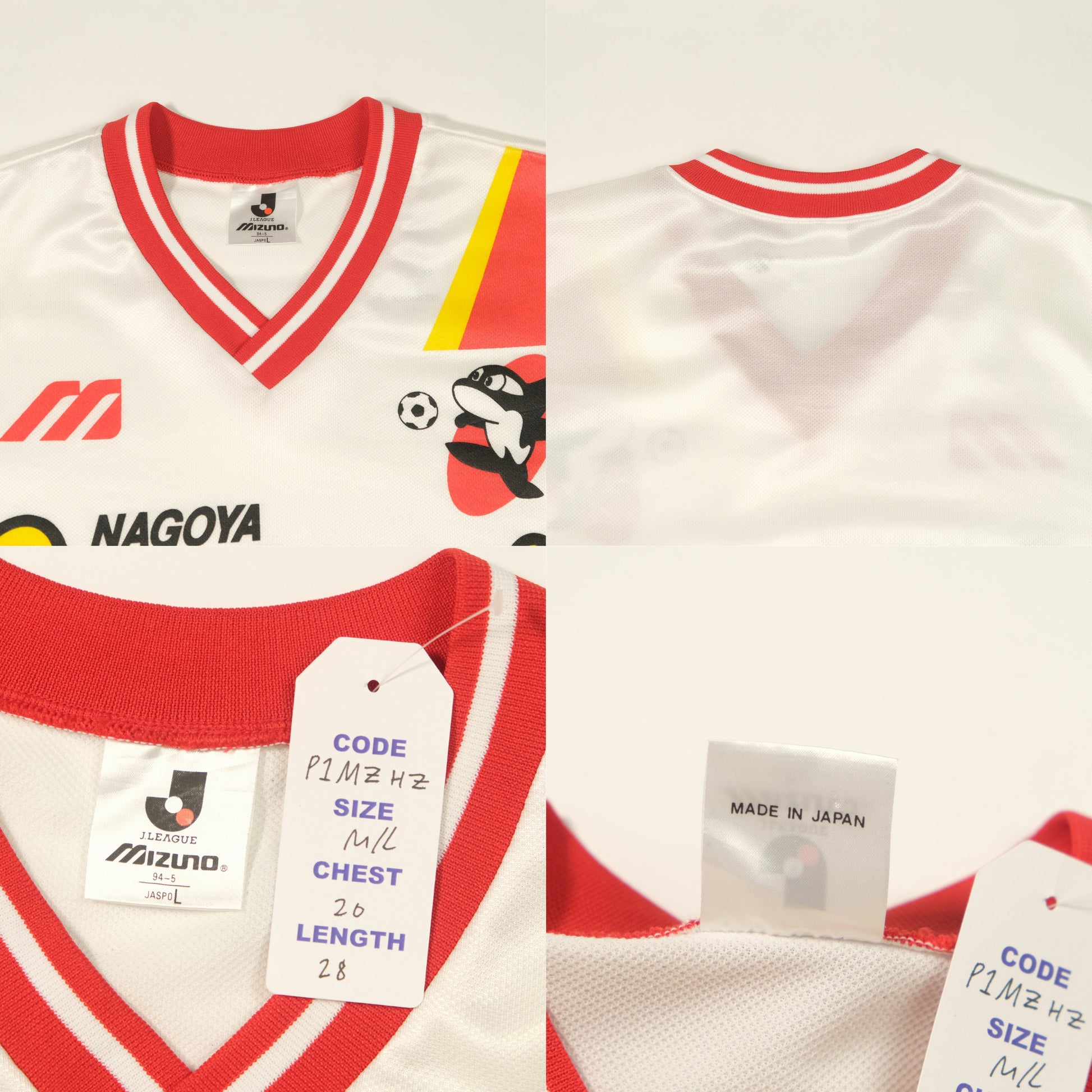 1993/94 Nagoya Grampus Training Shirt Mizuno
