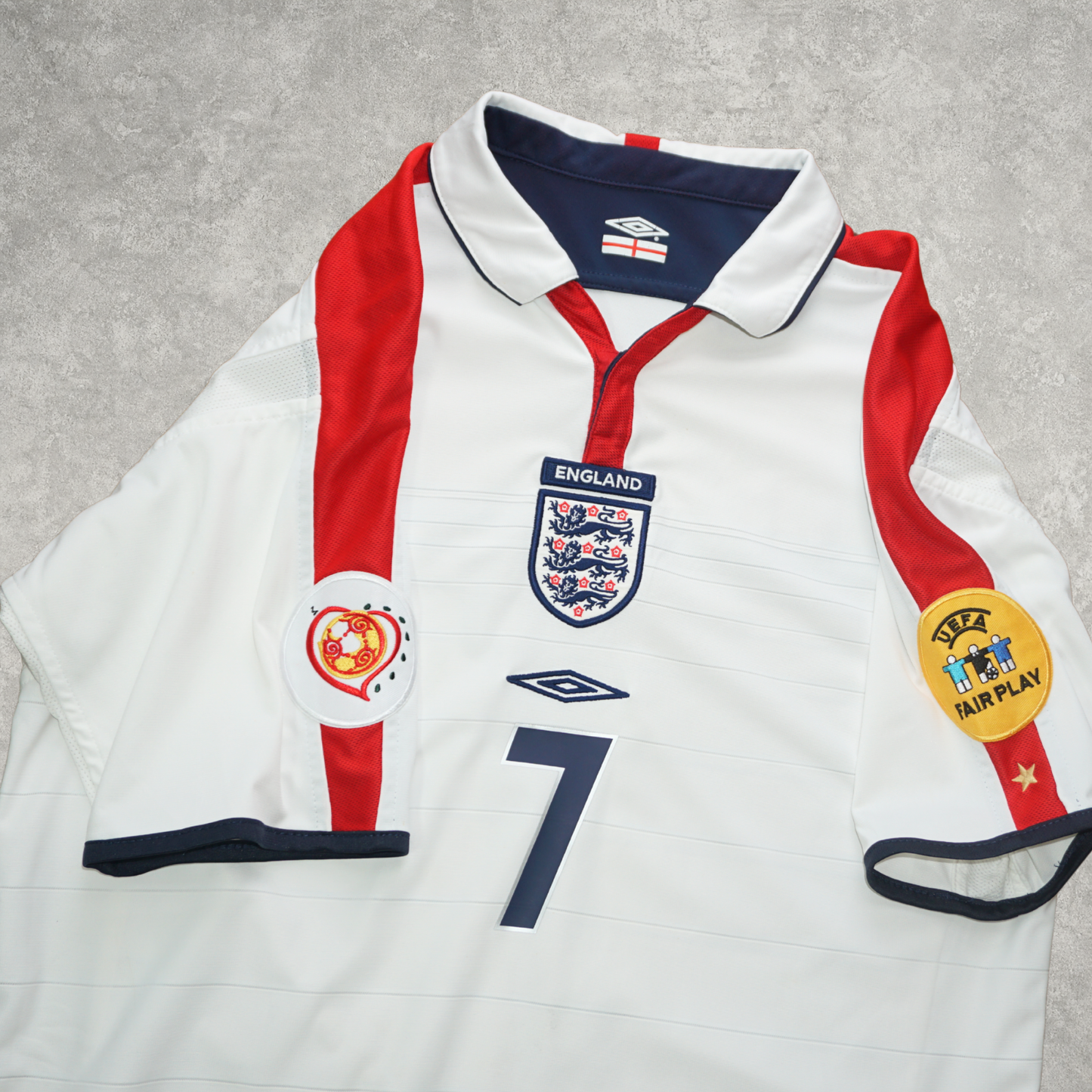2003/05 England Home Shirt Umbro Beckham (M/L)