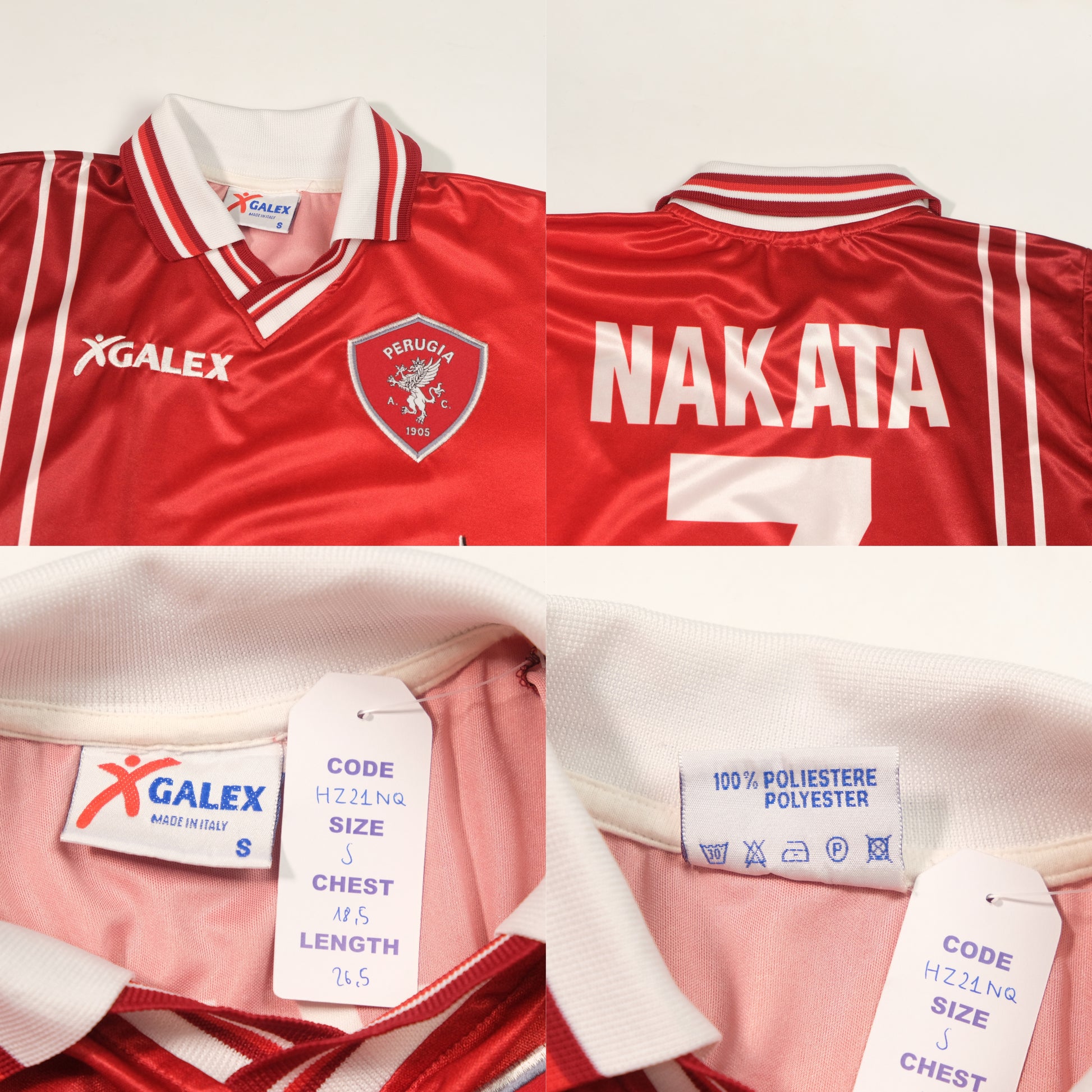 1998/99 Perugia Home Shirt Galex Nakata (S)