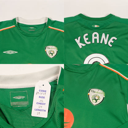 2004/06 Ireland Home Shirt Umbro Keane (XL)