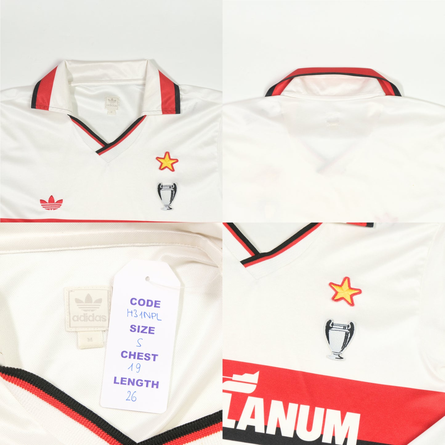 1990/91 AC Milan Away Shirt Adidas