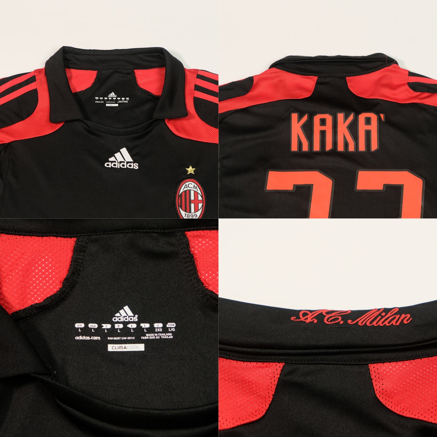 2007/08 AC Milan Third Shirt Adidas Kaka (L)