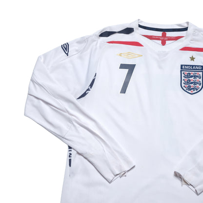 2007/09 England Home Shirt Umbro Beckham (M)