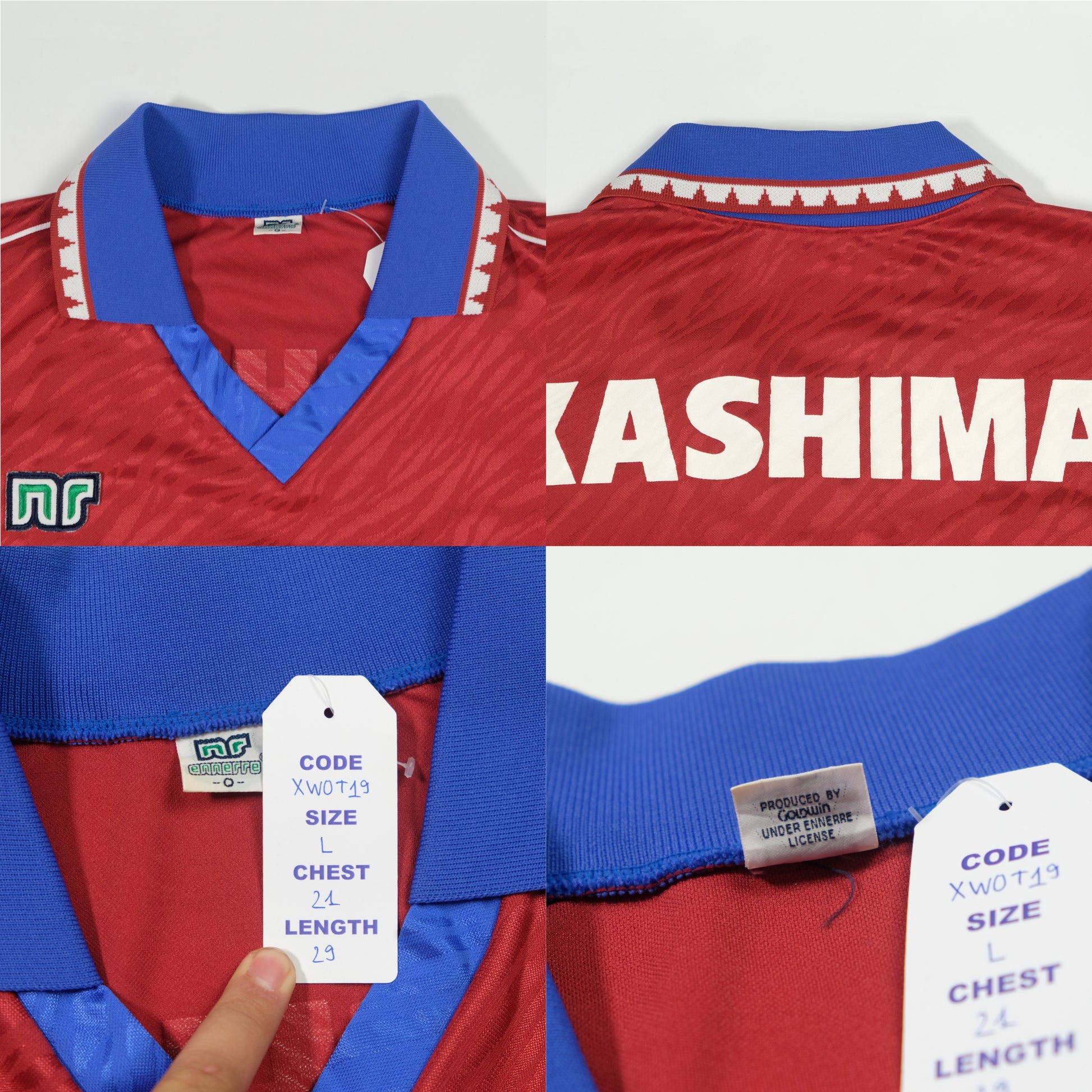 1992/93 Kashima Antlers Home Shirt J-League Japan Mizuno (L)