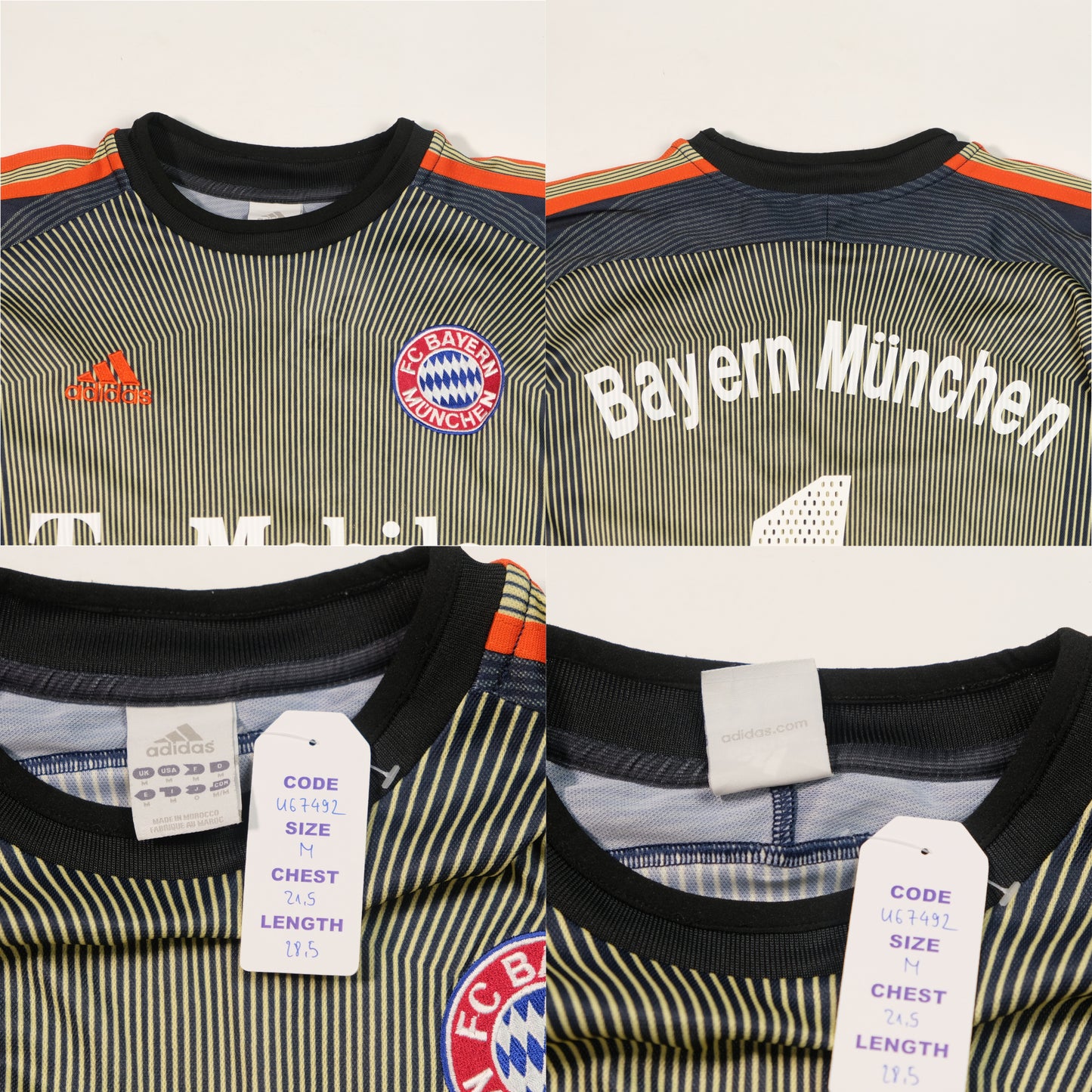 2003/04 Bayern Munich Goalkeeper Shirt Kahn Adidas (M)