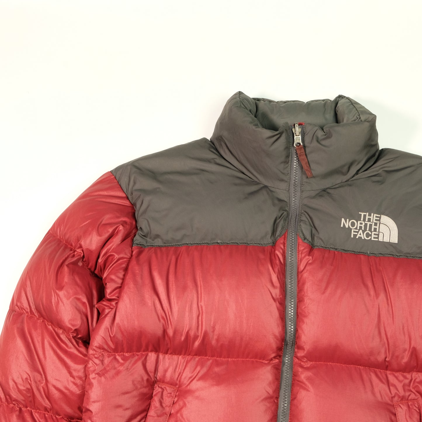 The North Face Nuptse 700 1990s Vintage Burgundy Down Puffer Jacket Small/Medium