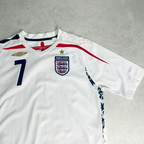 2007/09 England Home Shirt Umbro Beckham (S)