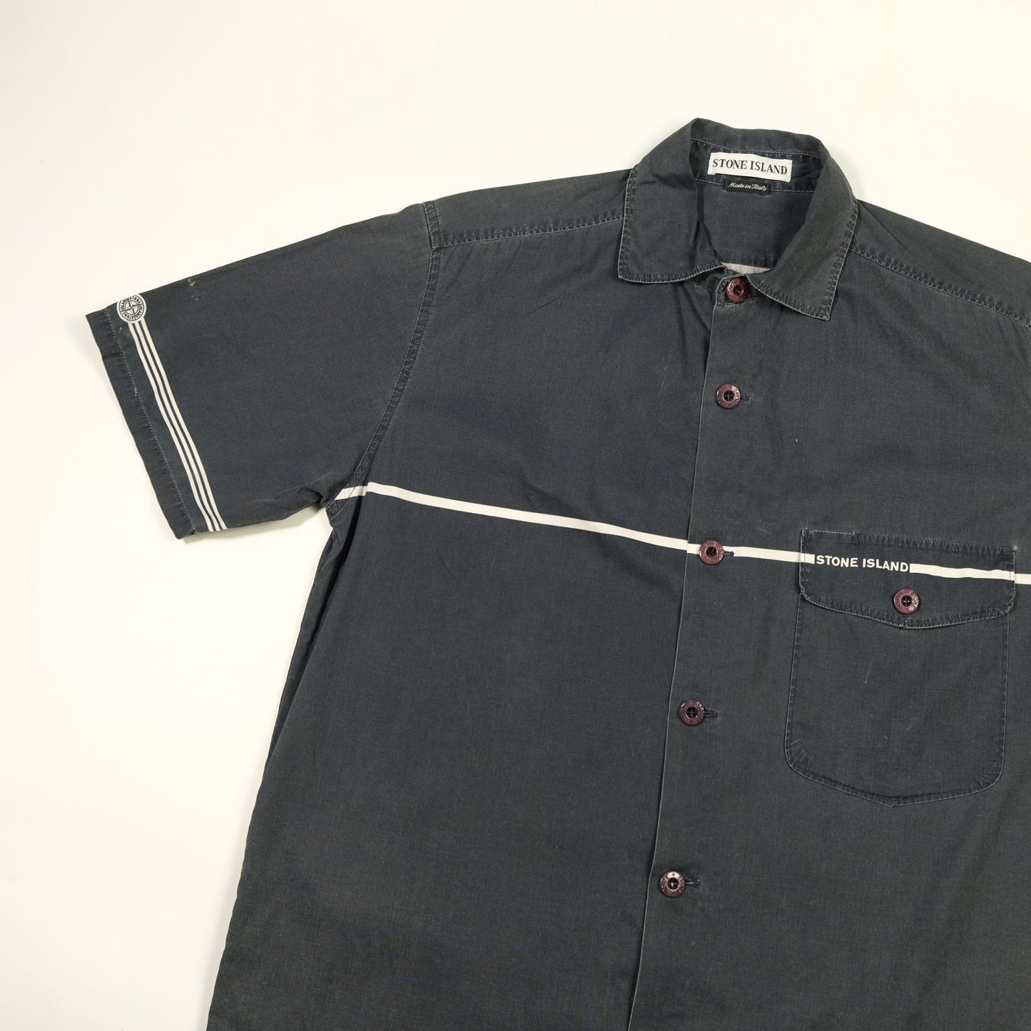 Stone Island Vintage S/S 1997 Dark Grey Shirt Medium