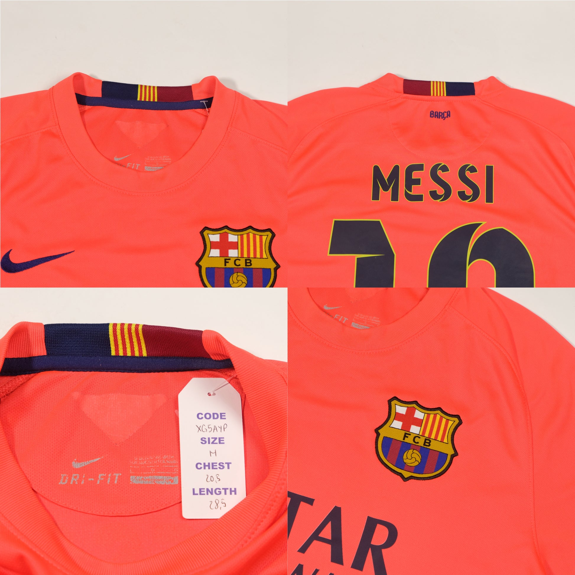 2014/15 Barcelona Away Shirt Messi Nike (M/L)