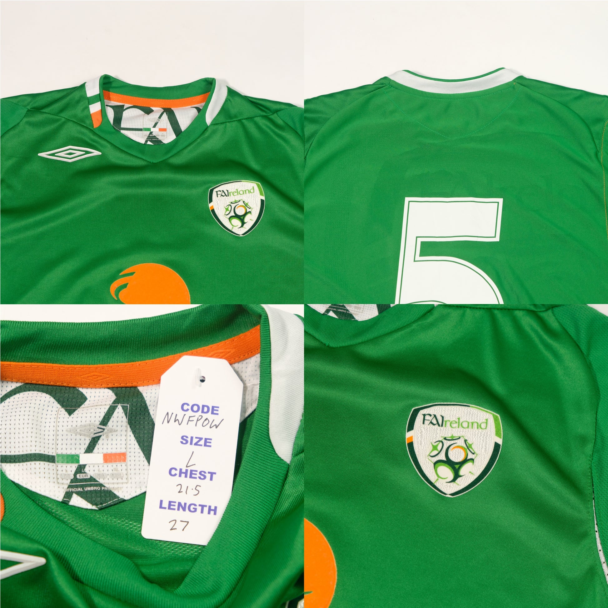 2006/08 Ireland Home Shirt Umbro (L)