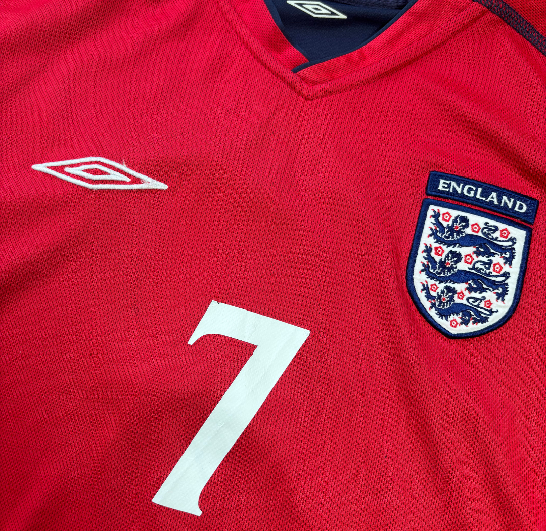 2002/04 England Away Shirt Umbro Beckham (S)