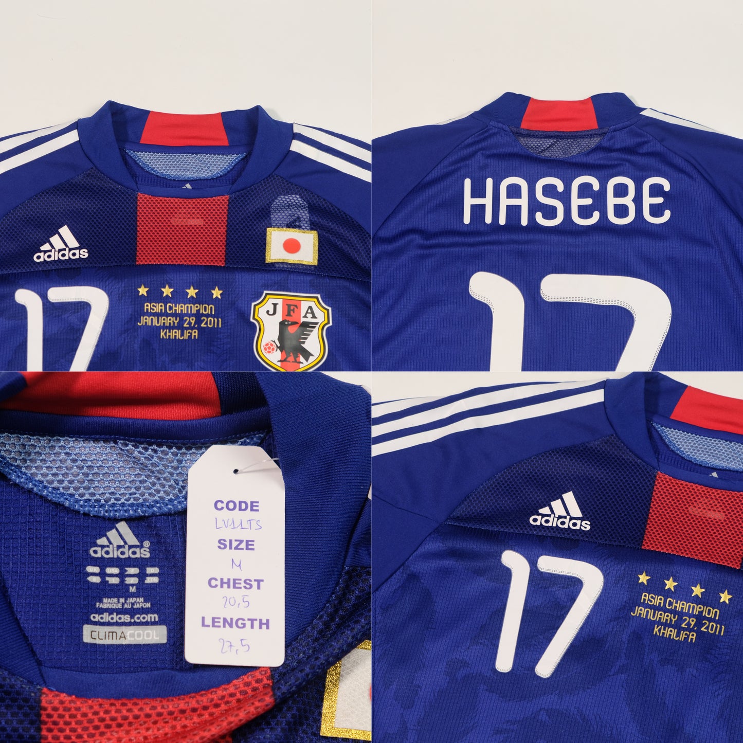 2010 Japan Home Shirt Adidas Hasebe (M)