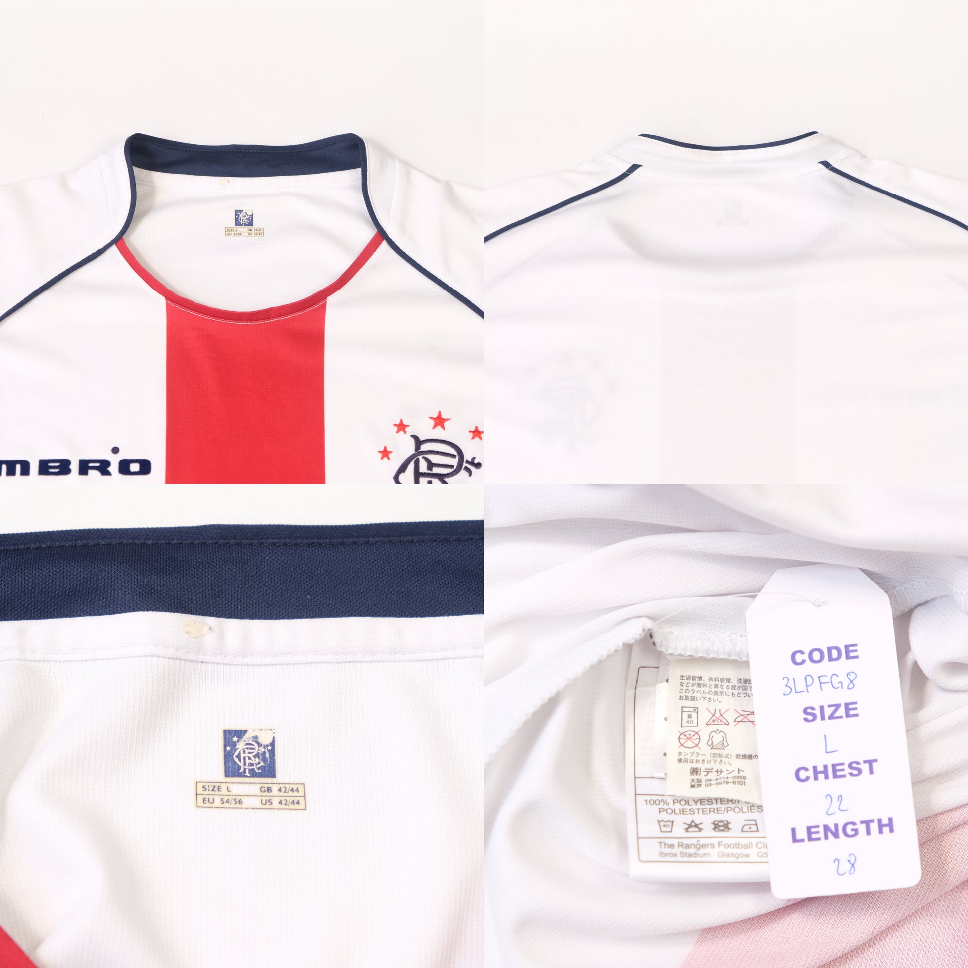 2005/06 Rangers Away Shirt Diadora (L)