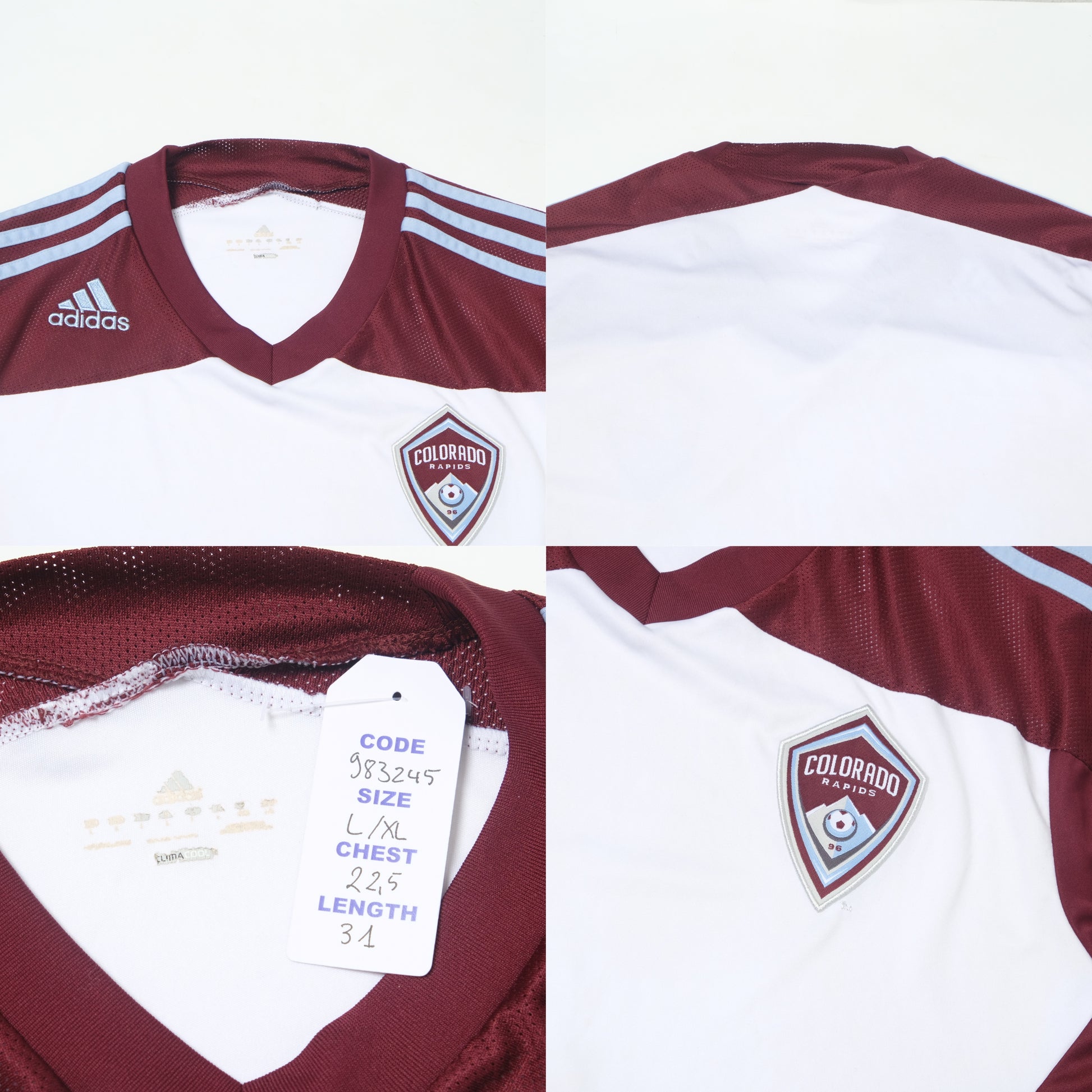 2013/14 Colorado Rapids Away Shirt Adidas MLS (L/XL)