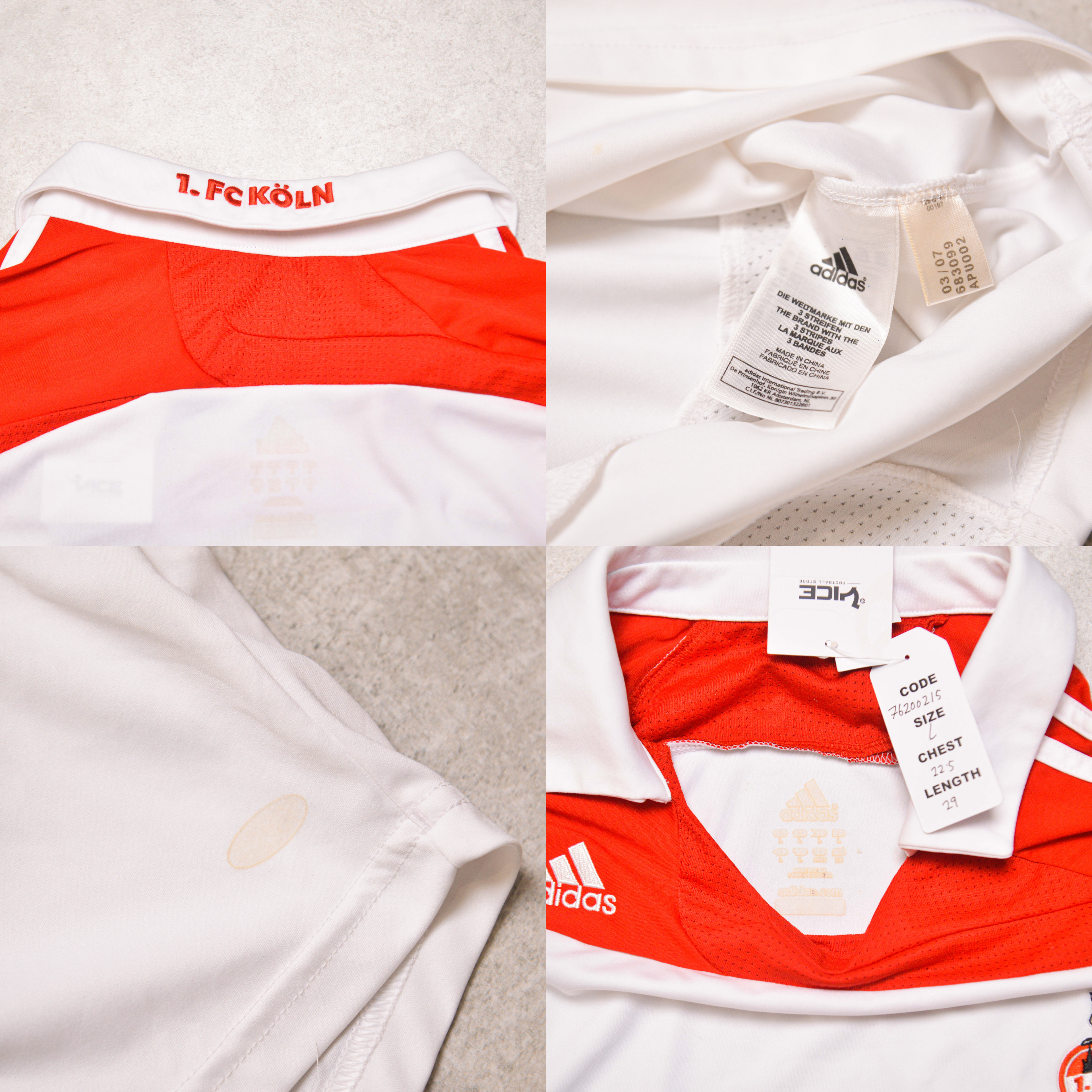 2007/08 FC Koln Home Shirt Adidas (L)