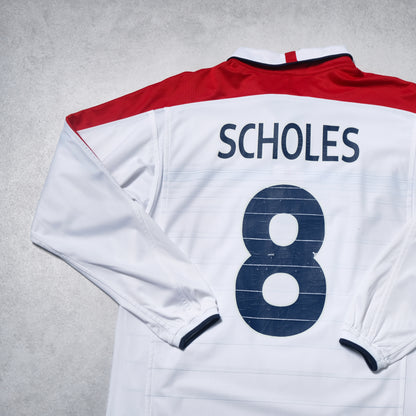 2003/05 England Home Shirt Umbro Scholes (L)