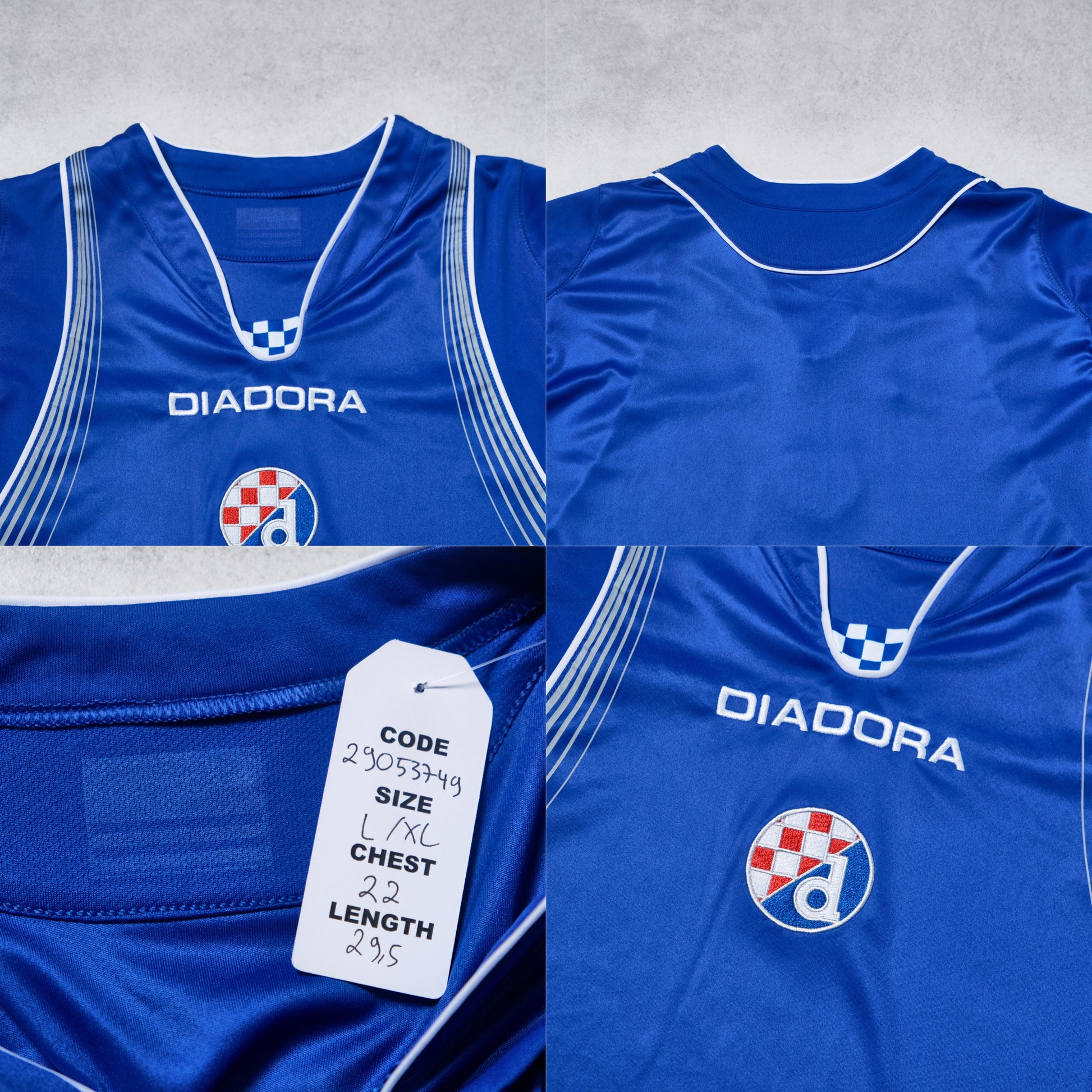 2007/08 Dinamo Zagreb Croatia Home Shirt Diadora (L/XL)