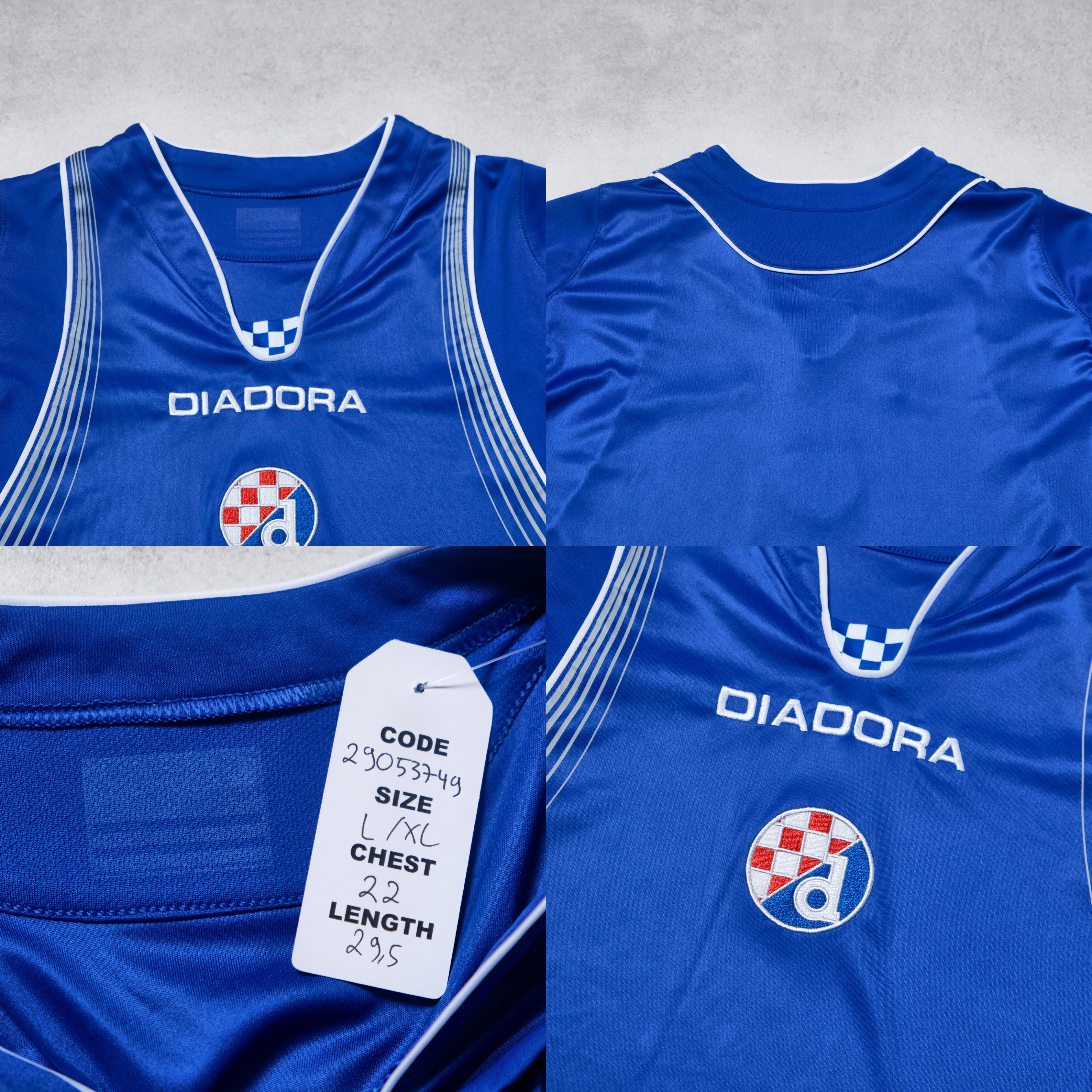 2007/08 Dinamo Zagreb Croatia Home Shirt Diadora (L/XL)