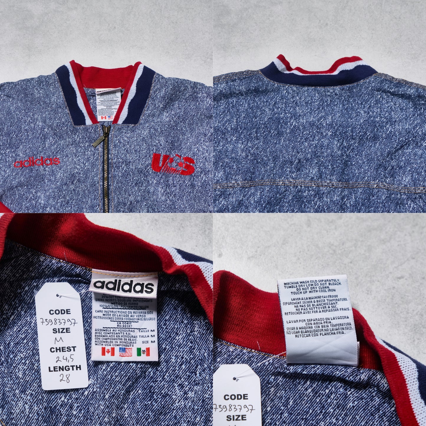 1994 USA Training Track Football Jacket Adidas (M)