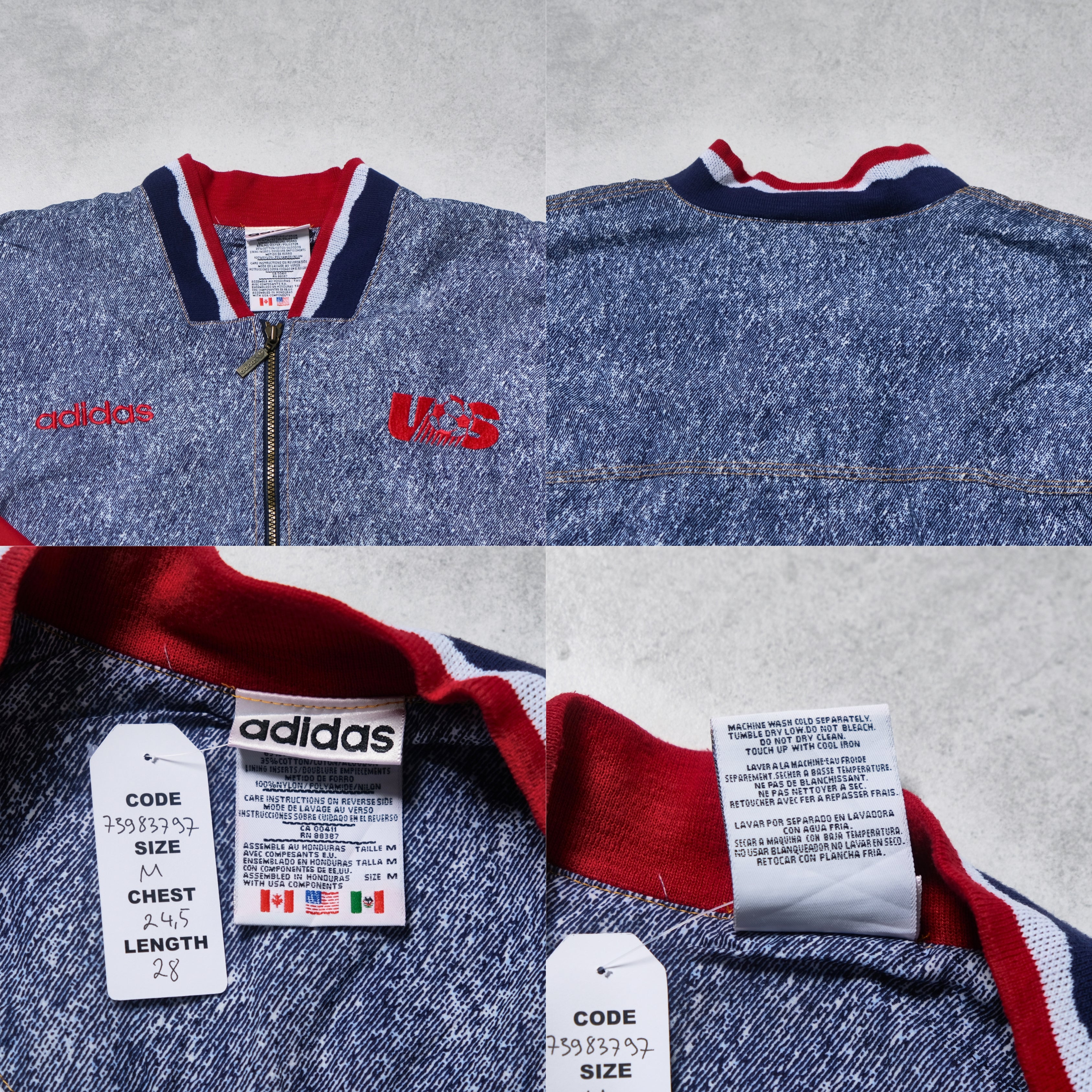 1994 USA Training Track Football Jacket Adidas (M)