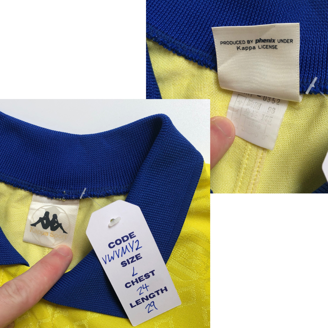 Juventus Italy Danone Original 1992 Away Vintage Football Shirt Large