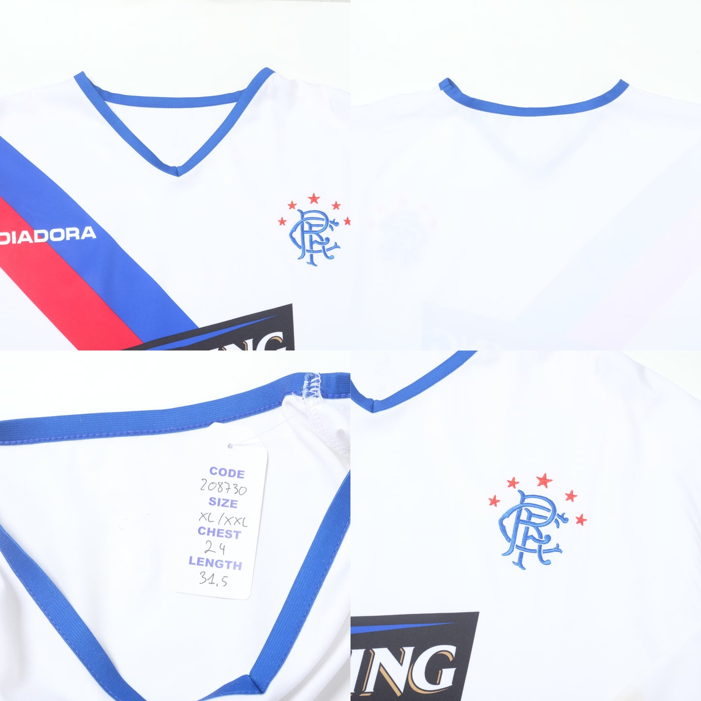 2004/05 Rangers Away Shirt Diadora (XL)