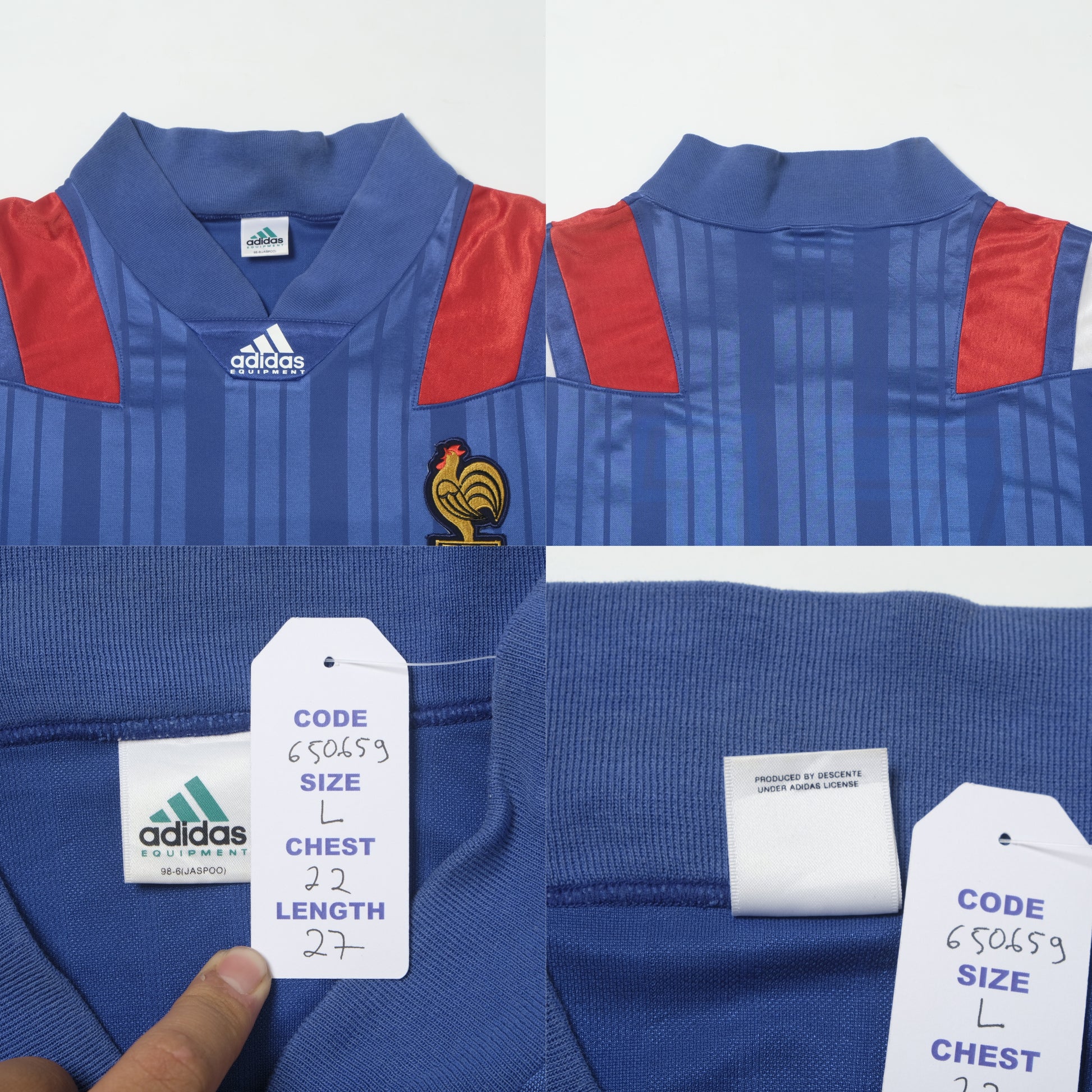 1992/94 France Home Shirt Adidas (L)