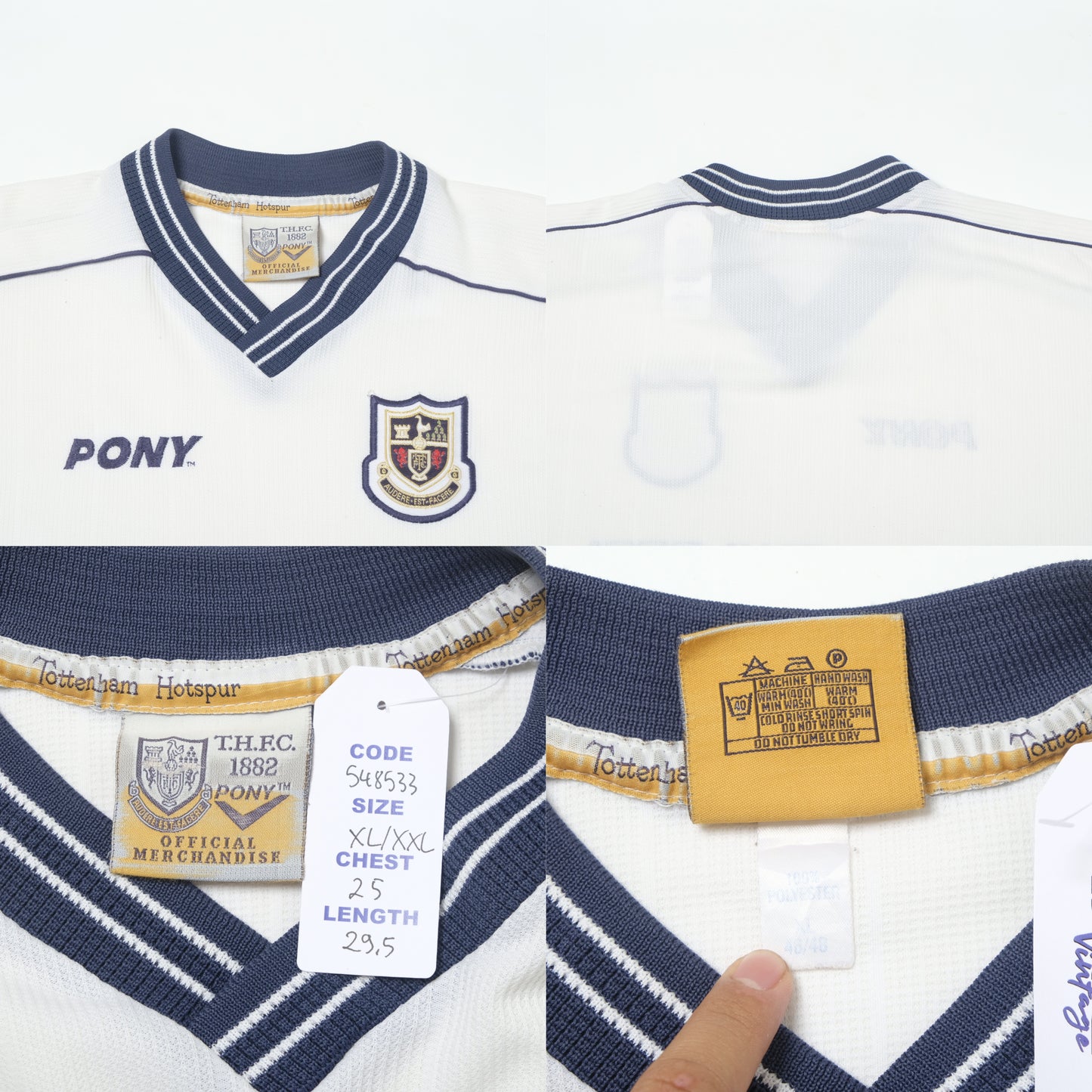 1997/99 Tottenham Hotspur Home Shirt Pony (XL)