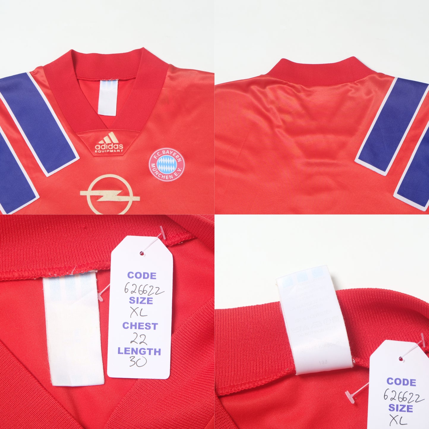 1991/93 Bayern Munich Home Shirt Adidas (XL)