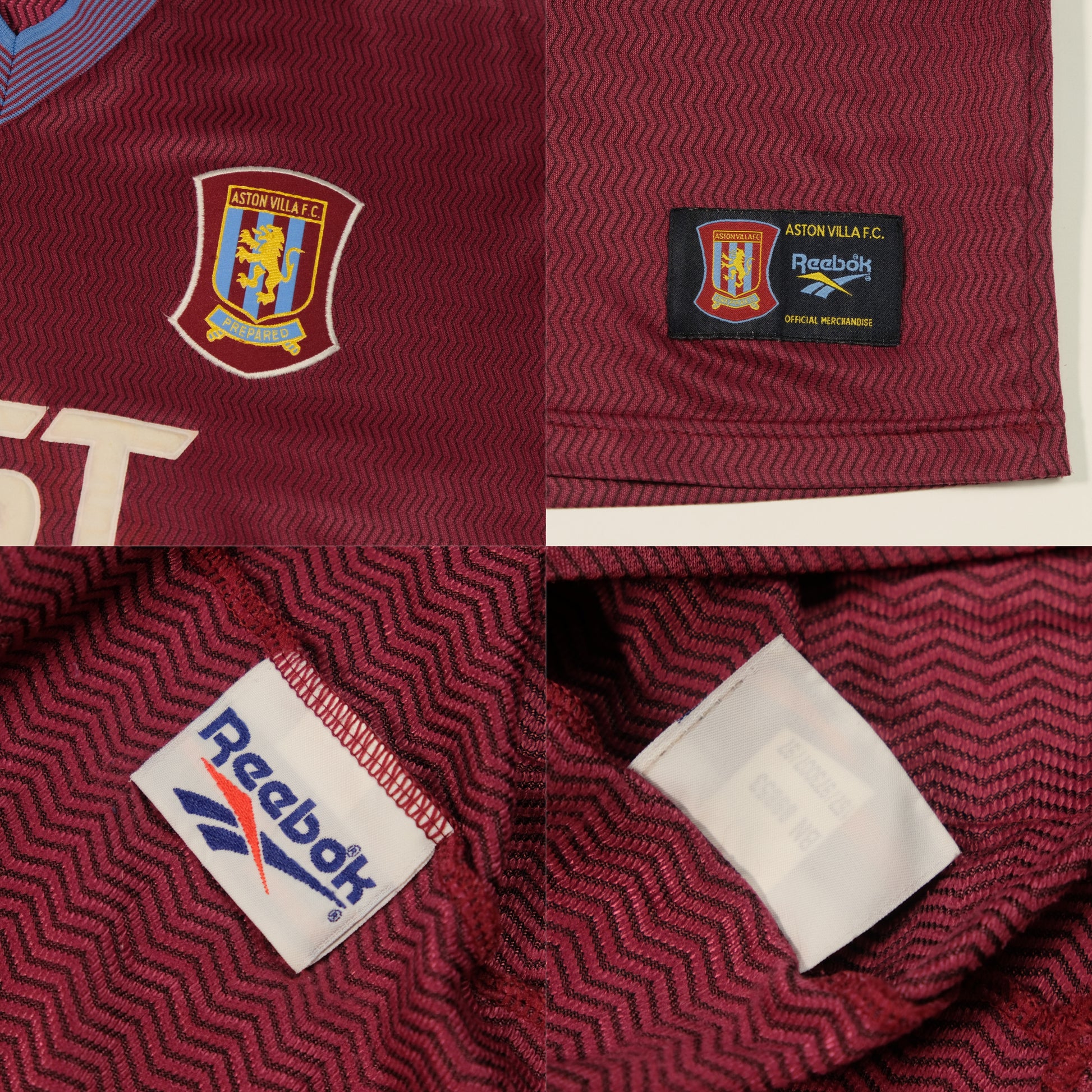 1996/97 Aston Villa Home Shirt Reebok 