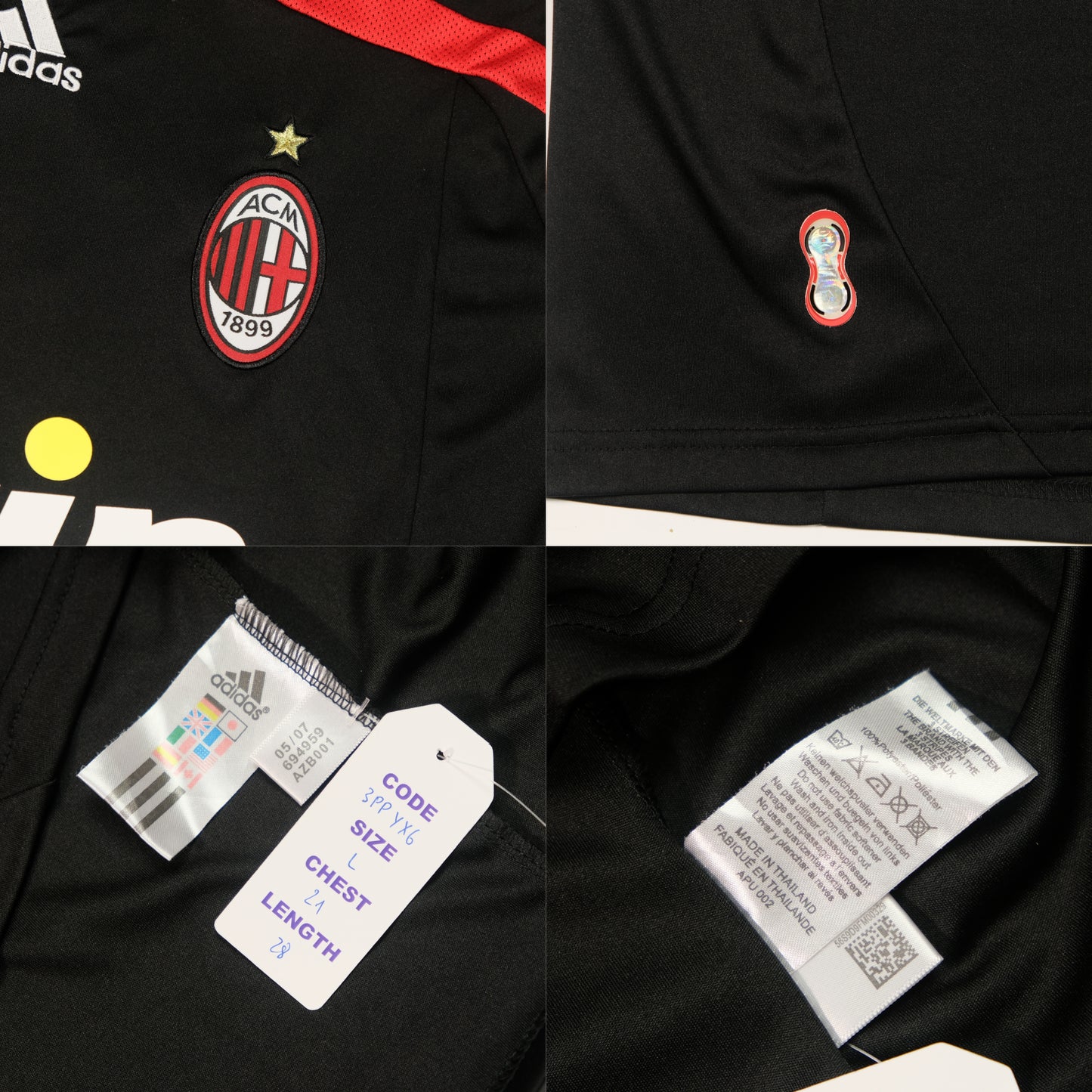 2007/08 AC Milan Third Shirt Adidas Kaka (L)