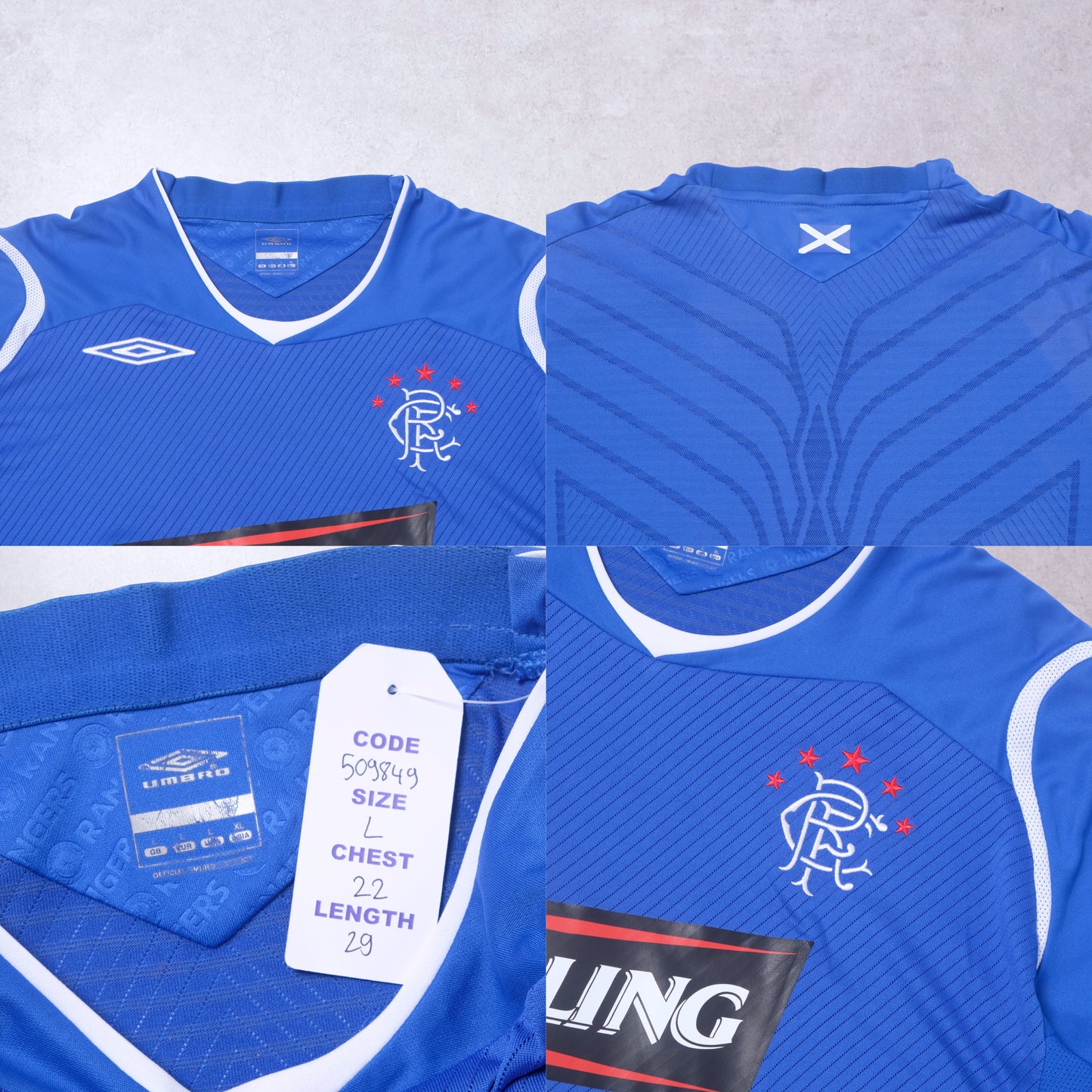2008/09 Rangers Home Shirt Umbro (L)